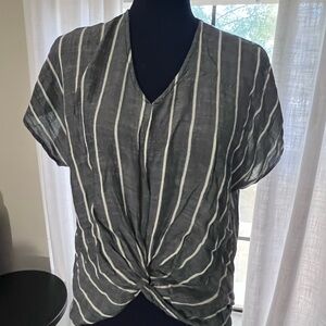 Striped Gray Women's Top